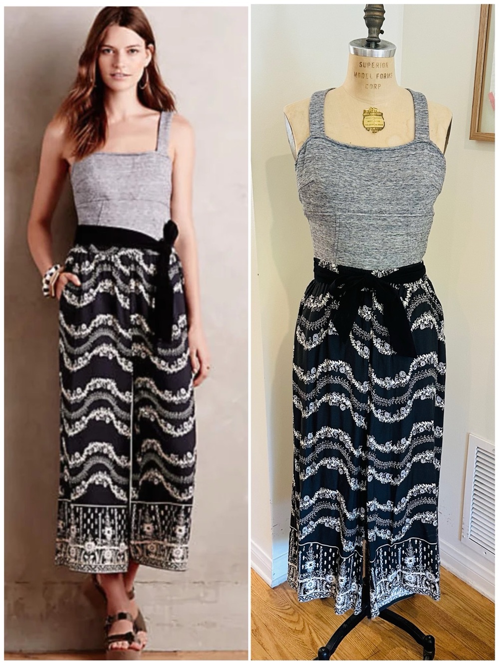 Anthropologie x Lilka Maple Lane Cropped Jumpsuit, Sz Med